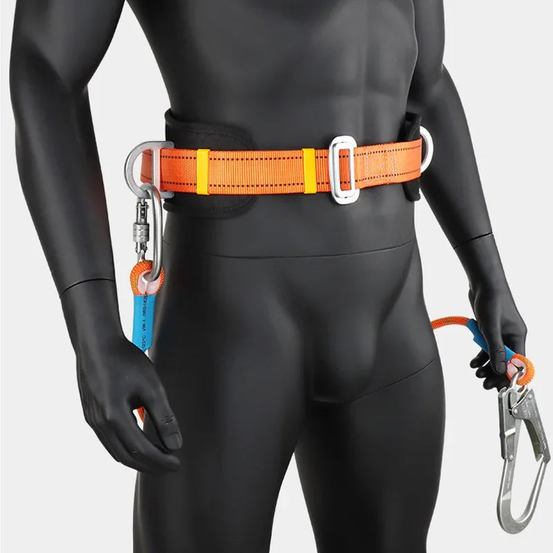 2.1mProfessional Safety Climbing Belt Downhill Harness  Rescue Belay Device Equipment Suitable For Rock Climbing Mountaineering