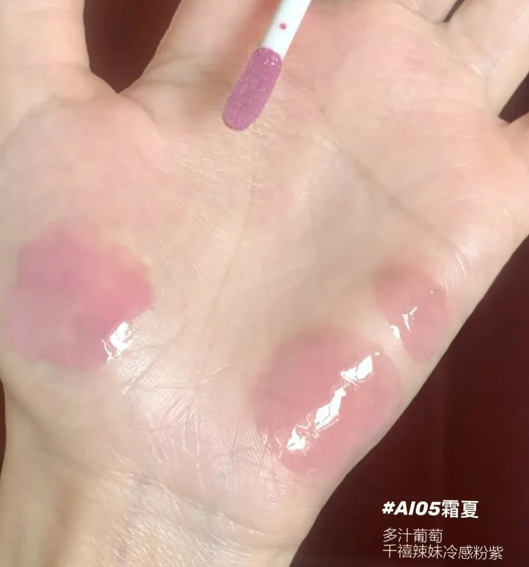 HYNTOOR Lip Gloss Shiny Shimmer Mirror Hydrating Moisturizing Water Shine Lipstick Nourishing Care Dewy Lip Makeup