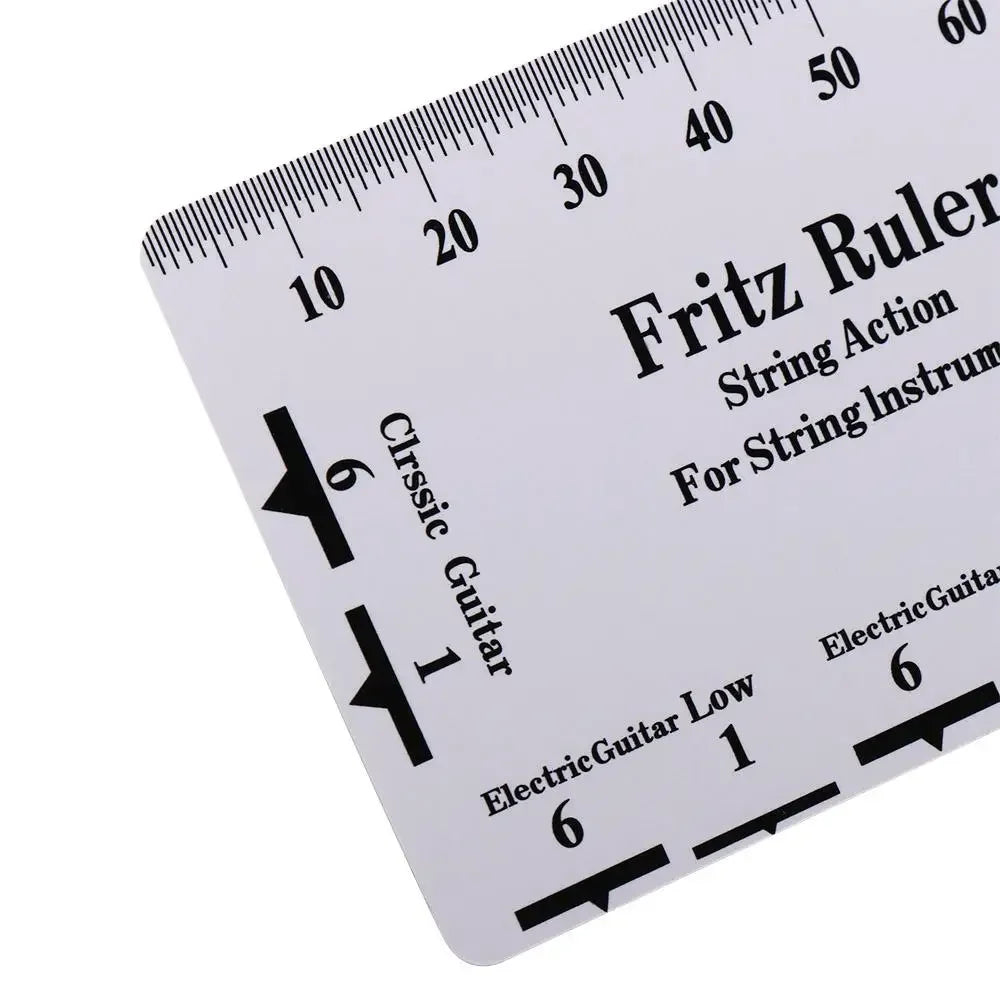 Guitar Strings String Pitch Ruler Measurement Rulers Card Guitar Ruler Compact Instruments Action Gauge Ruler Ukulele Bass