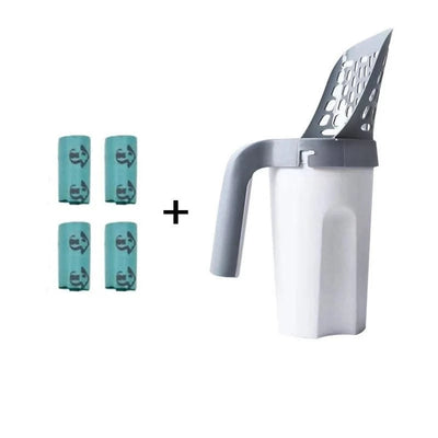 Cat Litter Shove Pet Litter Sifter Portable High-capacity Pets Cleanning Tool Detachable Pet Items with Refill Bag Cats Supplies