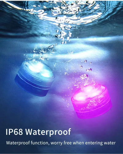 LED RGB Underwater Lights with Remote Control Submersible Light Waterproof For Fish Tank Swimming Pool Wedding Party Lamp