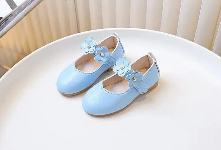 Spring Autumn Little Girls Ballet Shoes Sweet Chic Kids Fashion Princess Leather Shoes Causal Versatile Children's Flats Soft