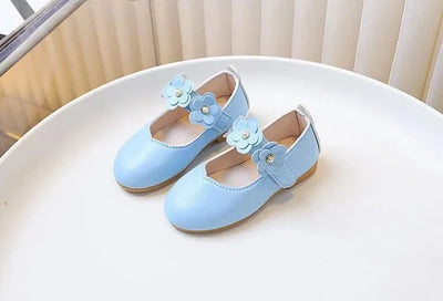 Spring Autumn Little Girls Ballet Shoes Sweet Chic Kids Fashion Princess Leather Shoes Causal Versatile Children's Flats Soft