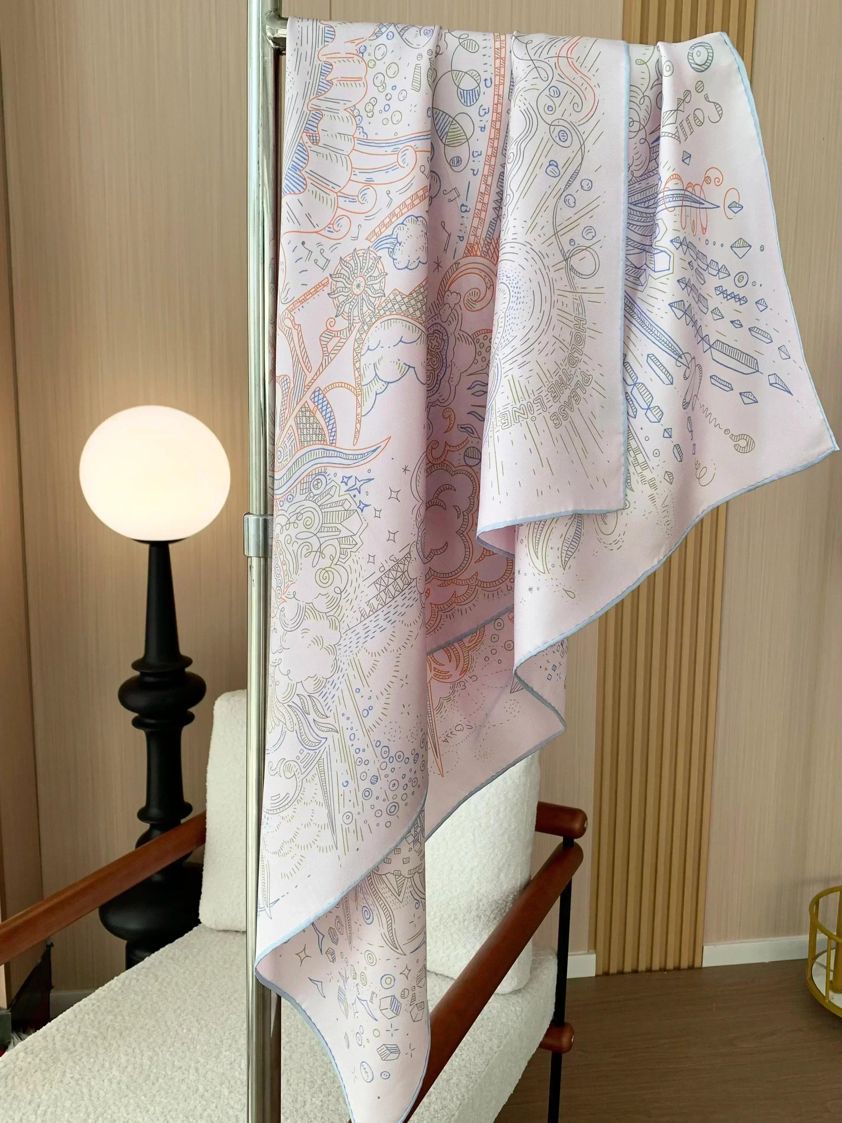100% real silk scarf shawl large head scarves hijab for hair wrapping 90cm
