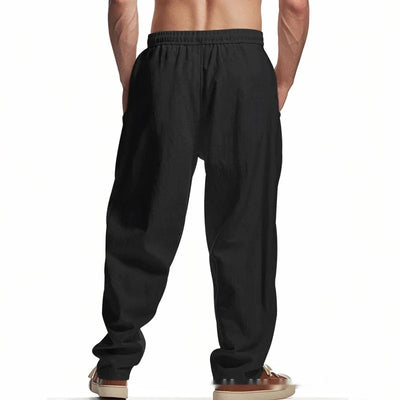 Men's Linen Wide-leg Pants for All Seasons Hip-hop Street Fashion Casual Pants Loose and Versatile Breathable Trousers for Men