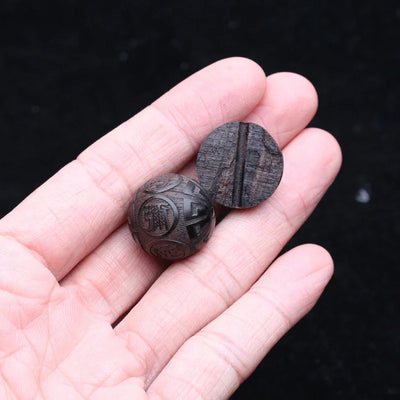 Handmade Original Tibetan Buddhism Ebony Keychain Handmade Retro Wooden Keychain