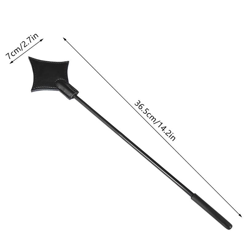 PU Leather Paddle Slapper Whip Fusta Lash For Horse Training Enhance Pain Equestrian Training Horse Whip Equestrian Riding Crops