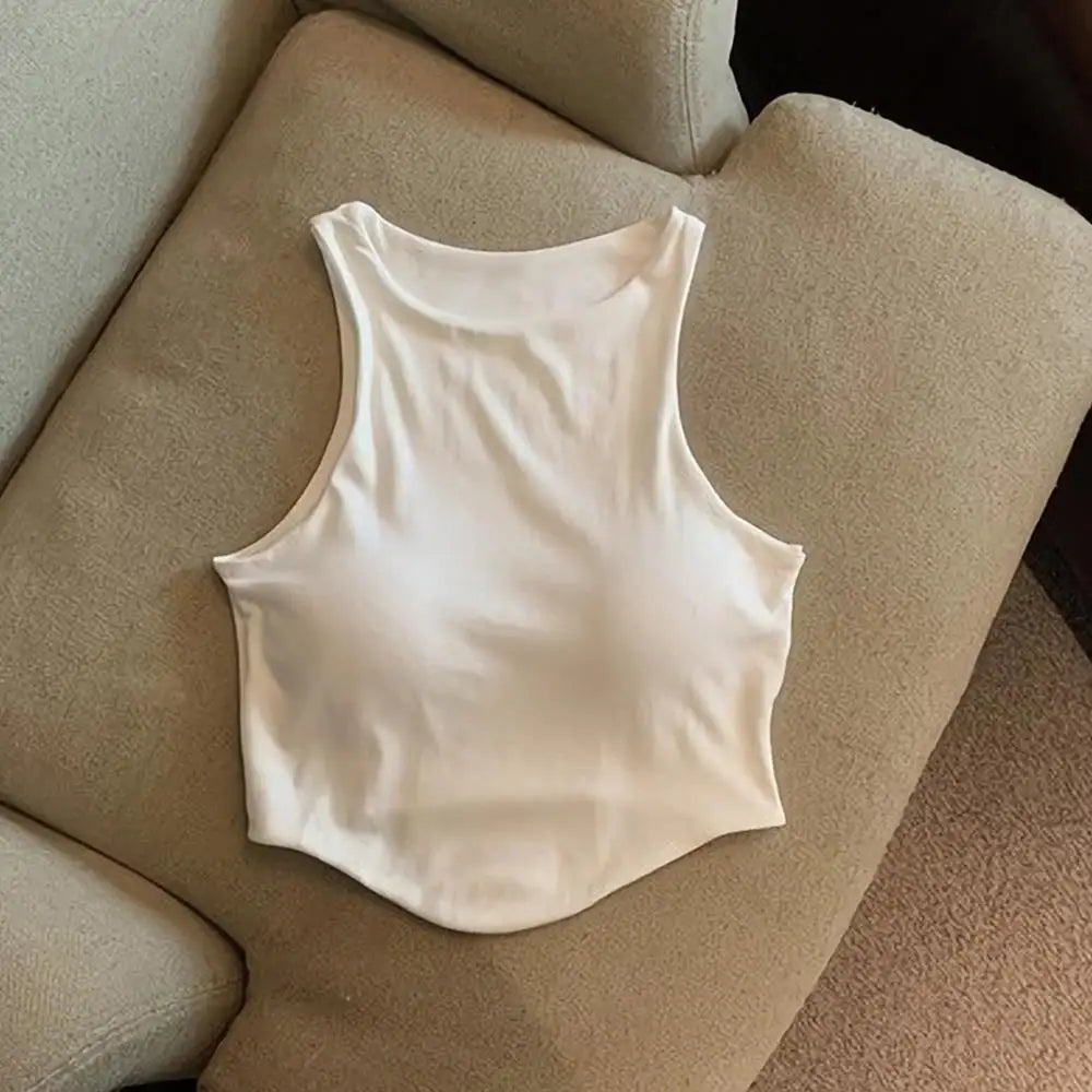 Yoga Top For Women Loose Fit Workout Crop Tops Tank Gym Wear Fitness Sleeveless Cami Sport Shirts Running Vest Built In Bra