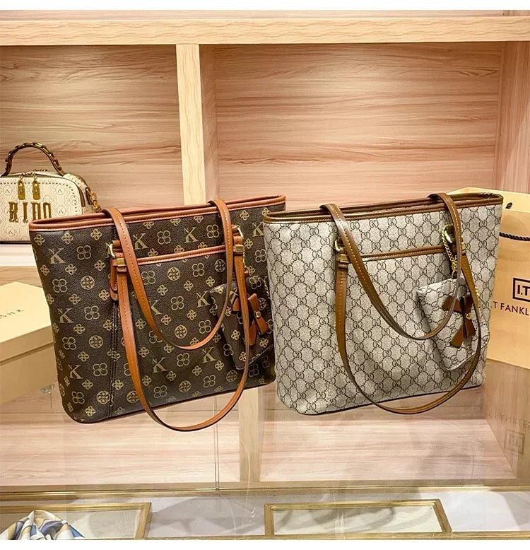 Brand handbag for women 2025 new spring/summer high-end texture retro designer single shoulder crossbody bag with large