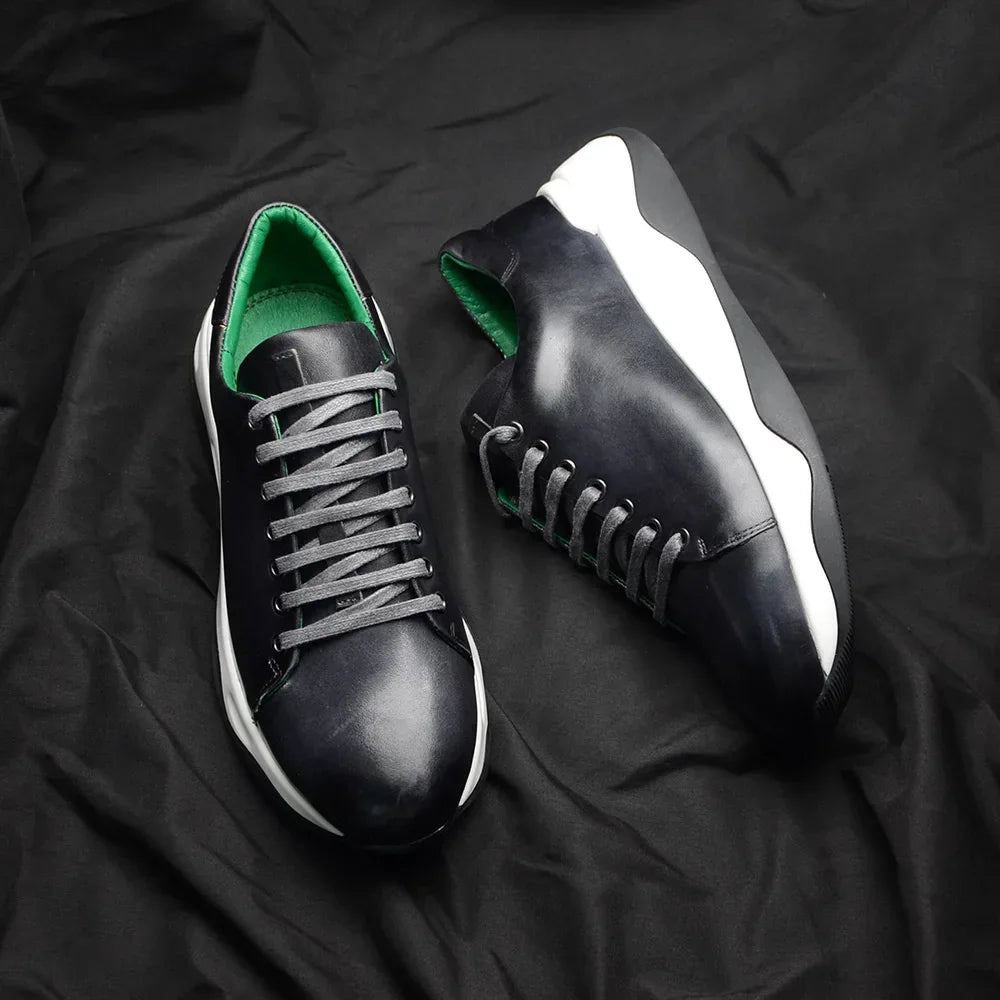 Classy Man Sneakers Luxury Brand Designer Lightweight Cowhide Genuine Leather Casual Social Men's Oxford Shoes Autumn Winter