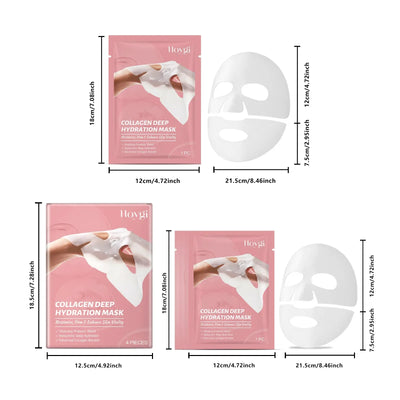 Collagen Face Mask Anti Aging Firming Moisturizing Refreshing Shrink Pore Brightening Overnight Mask Hyaluronic Acid Facial Mask