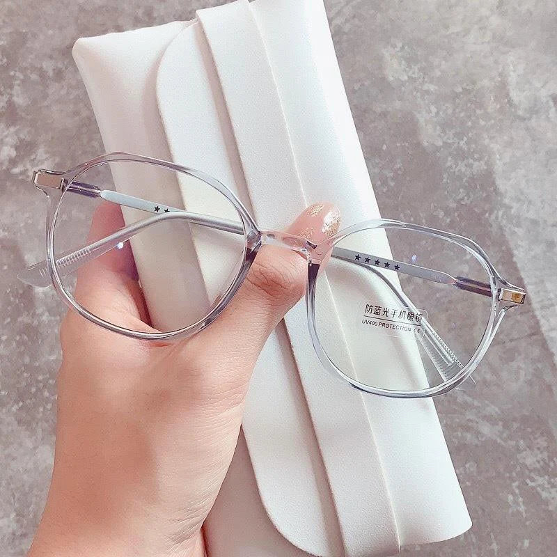 Blue Light Blocking Office Glasses Women Oversized Frame Anti-stress Decorative Glasses Computer Radiation Protection Eyewear