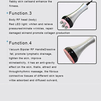 40K Cavitation Machine 4-1 Ultrasonic RF Body Shaping Lose Weight Multipolar Slimming Facial Skin Tightening Lifting Device
