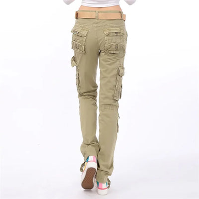 Women Cargo Pants Camouflage Overalls