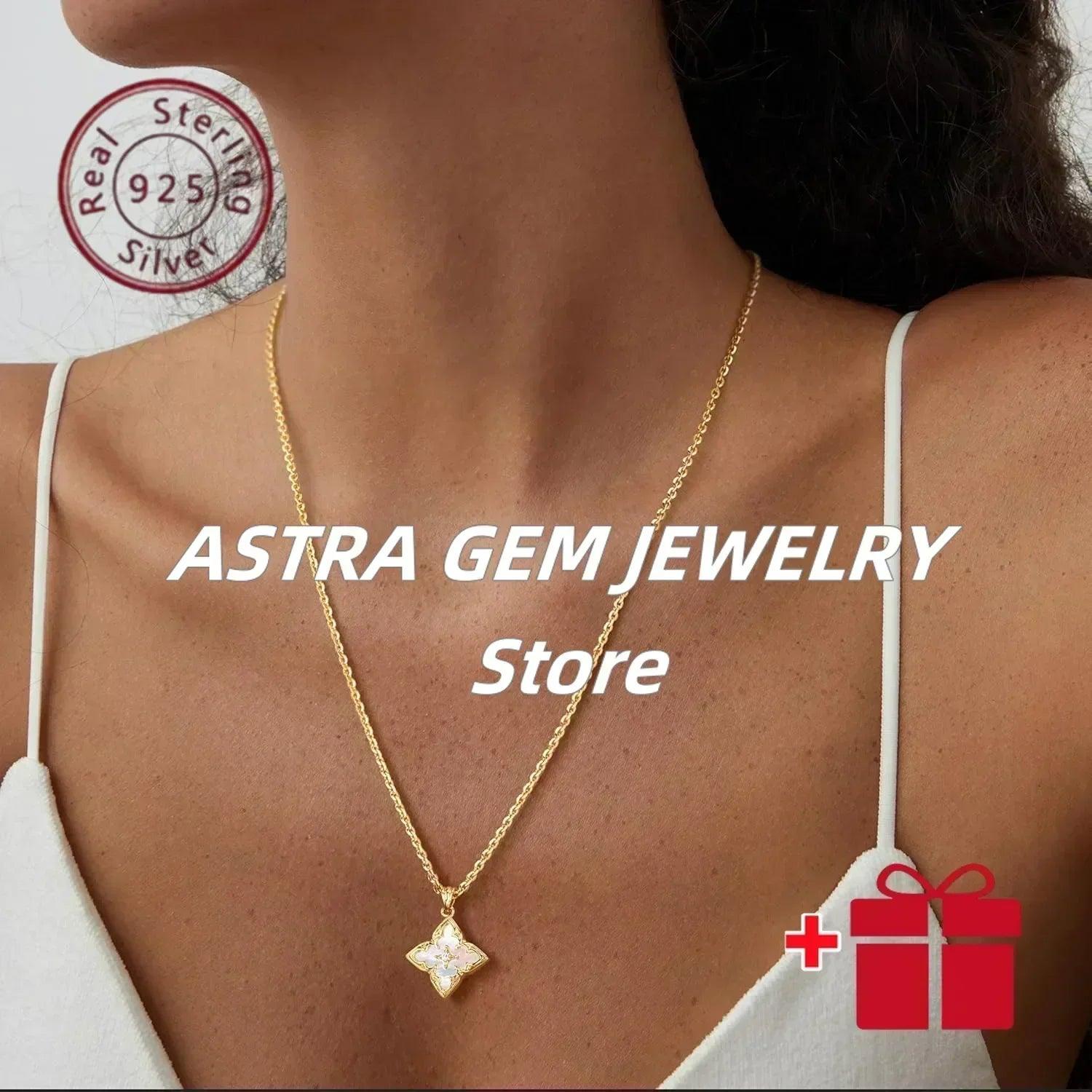Luxury fashion s925 exquisite necklace with high beauty and quality pendant adjustable chain jewelry accessories