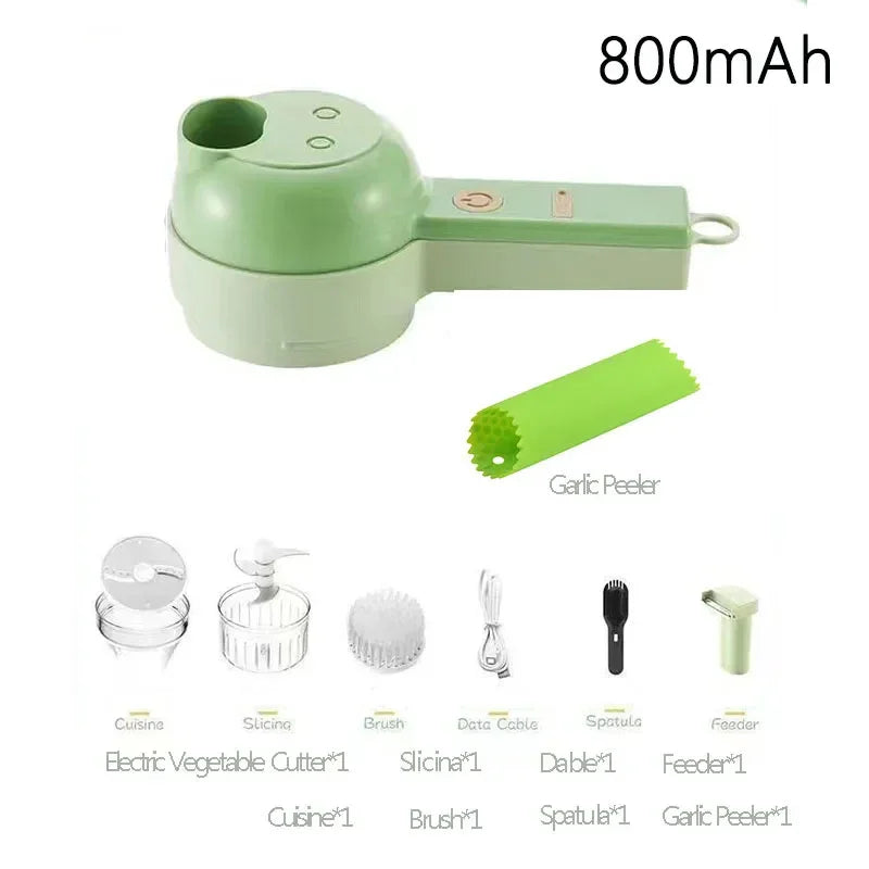 Portable Multifuction Electric Vegetable Chopper  Rechargeable Handheld Cordless Food Processor for Meat Garlic Pepper Onion