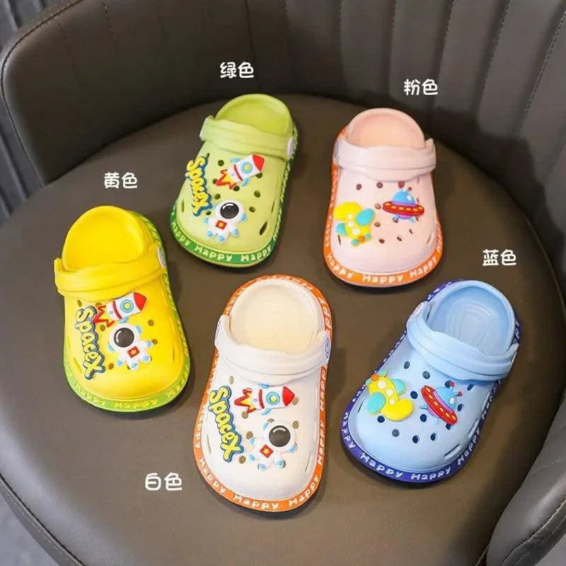 Anti-Skid Cartoon DIY Design Hole Soft Shoes | Baby | Kids Sandals | Children's Shoes | Slippers | Sandy Beach Slip-On Shoes For Toddlers