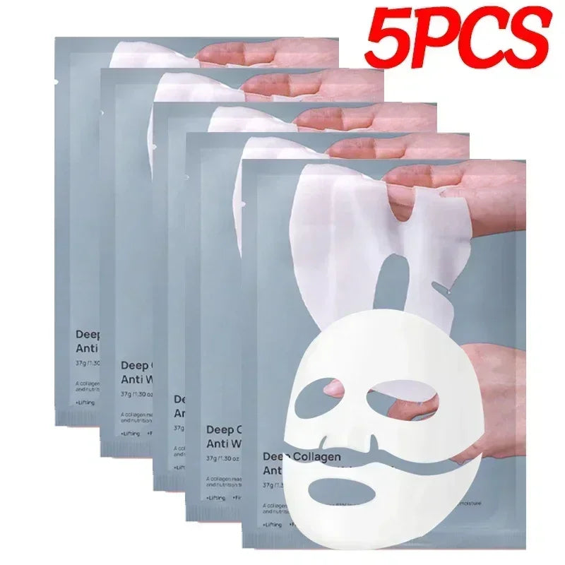 Bio-Collagen Face Mask Hydrogel Soft Gel Refreshing Brightening Hydrating Overnight Mask Deep Moisturizing for Women Skin Care