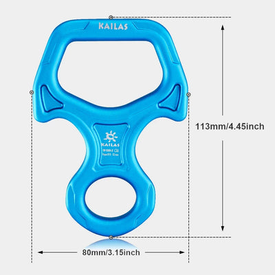 KAILAS Rock Climbing Descender 8 Descend Ring Downhill Eight Ring with Bent-ear Rappelling Gear Belay Device EquipmentK EB101