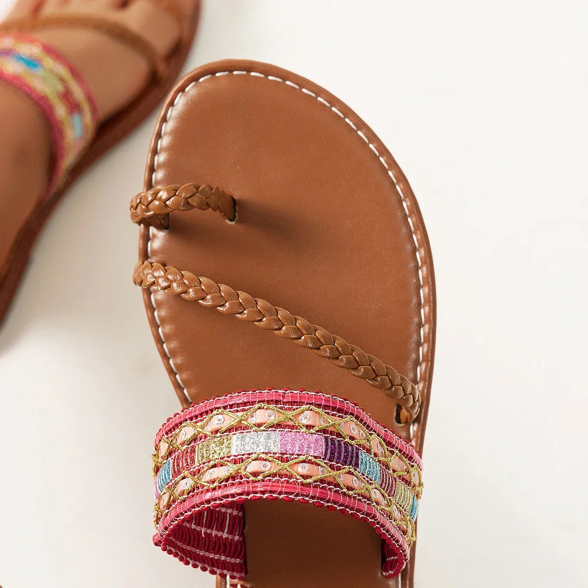 2025 Summer Women Flip Flops Casual Holiday Comfortable Non-slip Lightweight Indoor Outdoor Beach Square Head Flat Sandals 230