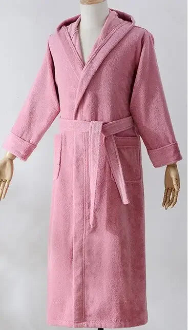 High Quality Men's Robe Hooded Winter Bathrobe