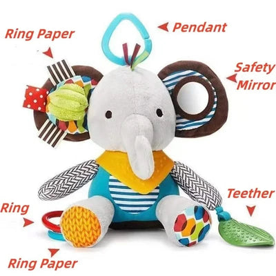 Montessori Baby Toys Kawaii Soft Plush Dolls Animal Strollers Pendant Toys for Newborn Boys Girls Toddler Birthday Gift