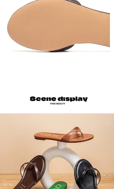 Women's Flip flops 2025 Summer Thin Bottom Comfortable Beach Walking Sandals Indoor and Outdoor