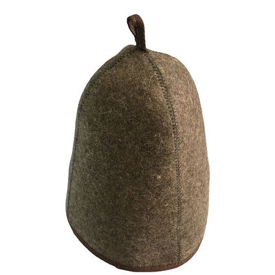 Sauna Felt Hats Sauna Bathwool Hat 34*26*0.3CM Banya Room Vaporarium Hats Brown Hat Sauna Hat Adjustable Strap