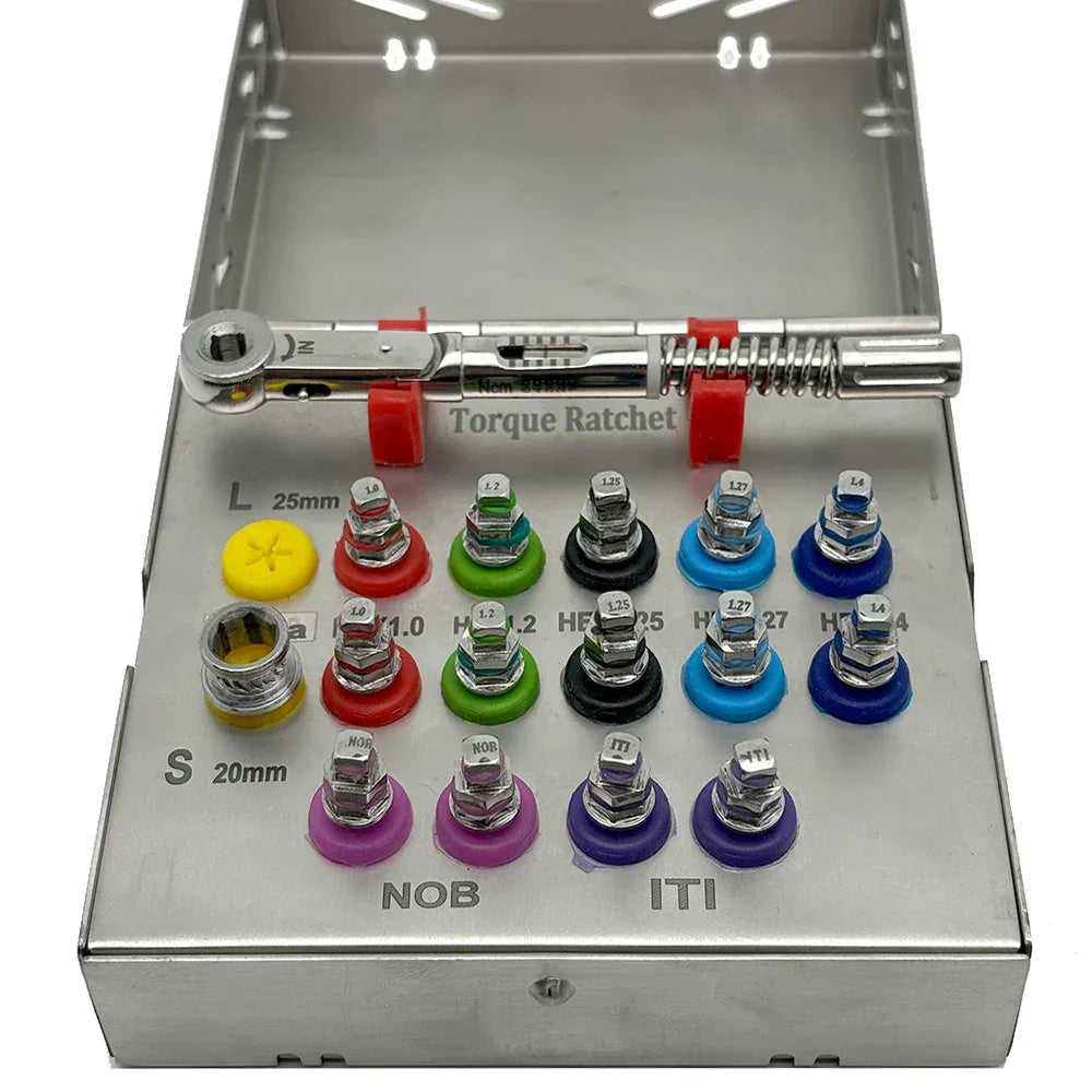 Dental Universal Implant Torque Kit Screwdriver Wrench for Prosthetic Restoration Ratchet Dentist Tools