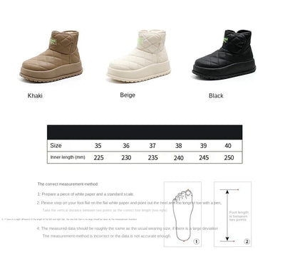 Kalsooni 2024 Winter Velvet Thick Warm Shoes Waterproof Platform Snow Boots for Women