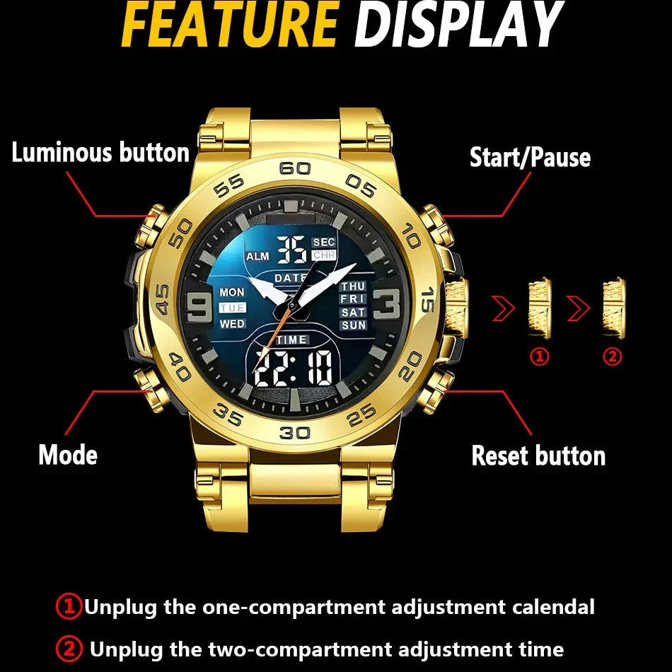 High-End Sports Watch for Teens - Multifunctional, Luminous Alarm, Digital Display,Battery Operated, Digital Movement Watch