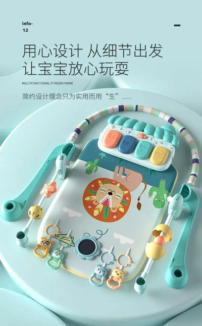Baby Toys Musical Play Mats Piano Gym Newborn Toys Tummy Time Mat Baby Teether & Padded For Toddlers Early Learning Education