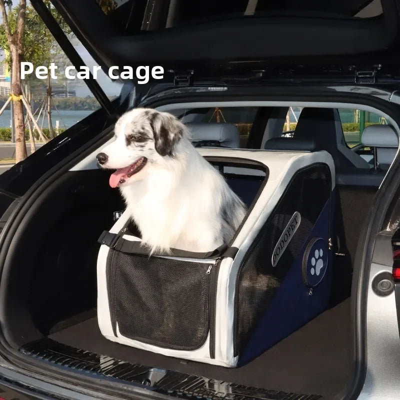 Pet Carriers Car Cage Portable Breathable Dogs Going Out Travel Foldable Kennel Pet Supplies Cages Accessories Transportin Perro