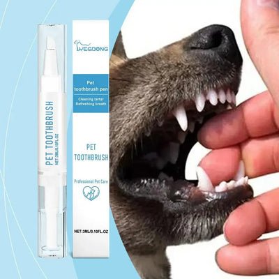 Pet Toothbrush Pen Teeth Clean Fresh Breath Pet Toothbrush Paste Brush One Easy To Use Cat Tooth Brush ToothbrushSet Accessories