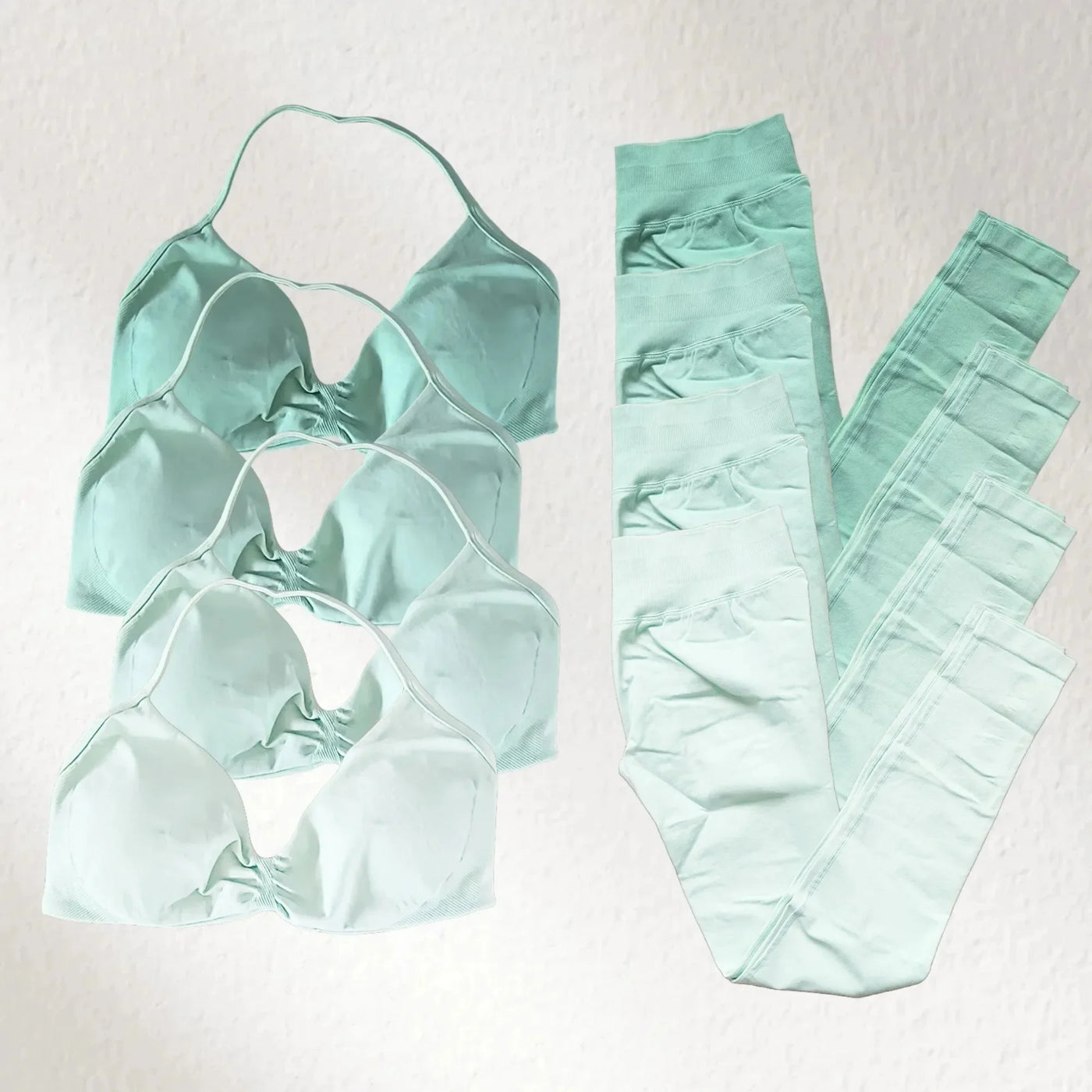 2-Piece Yoga Set 2025 Summer Yoga Set Gym Women's Yoga Fitness Set Hip Pants Neck Bra Pilates Set Multi-color No Printing