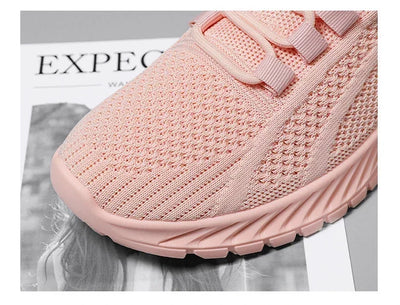 2025 Designer Women Casual Sneakers Sports Shoes Fashion Brand Lace Up Loafers Female Knitted Mesh Breathable Shoes for Women