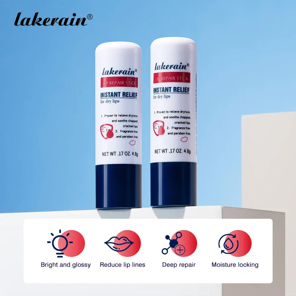 Lakerain Lip Repair Stick 2 Packs Quick Relief Of Dry Moisturizing And Smoothing lip Lines Lip Balm Soothes Chapping Lipstick