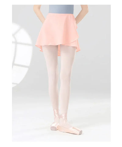 Women Girls Ballet Skirts Dance Short Skirts High Elastic Skirt Ballerina Adult  Ballet Dancing Dress lace Up Chiffon Skirt