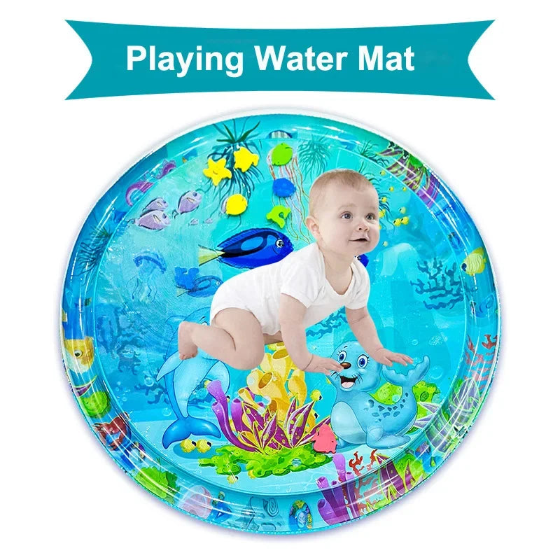 ROOXIN Baby Water Play Mat Inflatable Cushion PVC Infant Toddler Water Pad For Kids Outdoor Summer Playing Water Mat Water