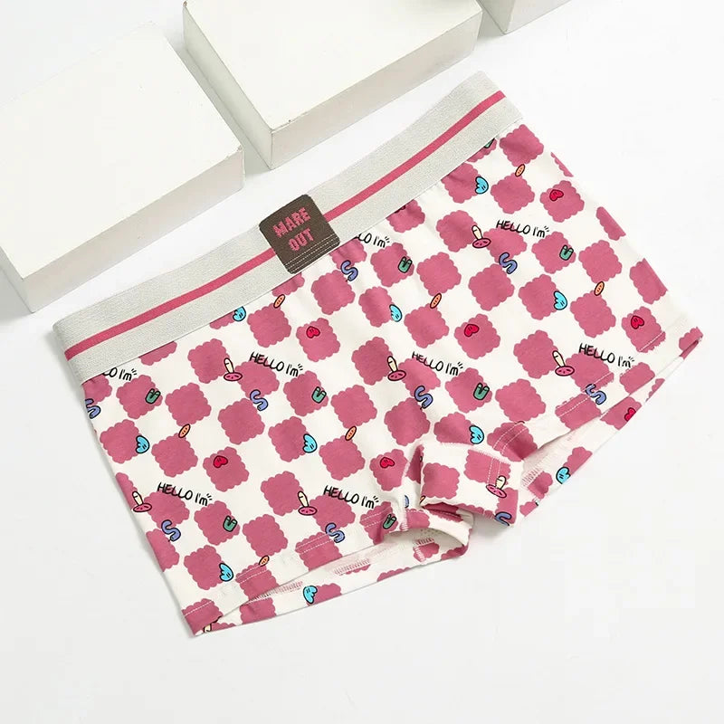 Cotton Women Panties Sexy Cartoon Printed Underwears Breathable Boxers Seamless Girl Briefs Women's Intimates Femme Female Pants