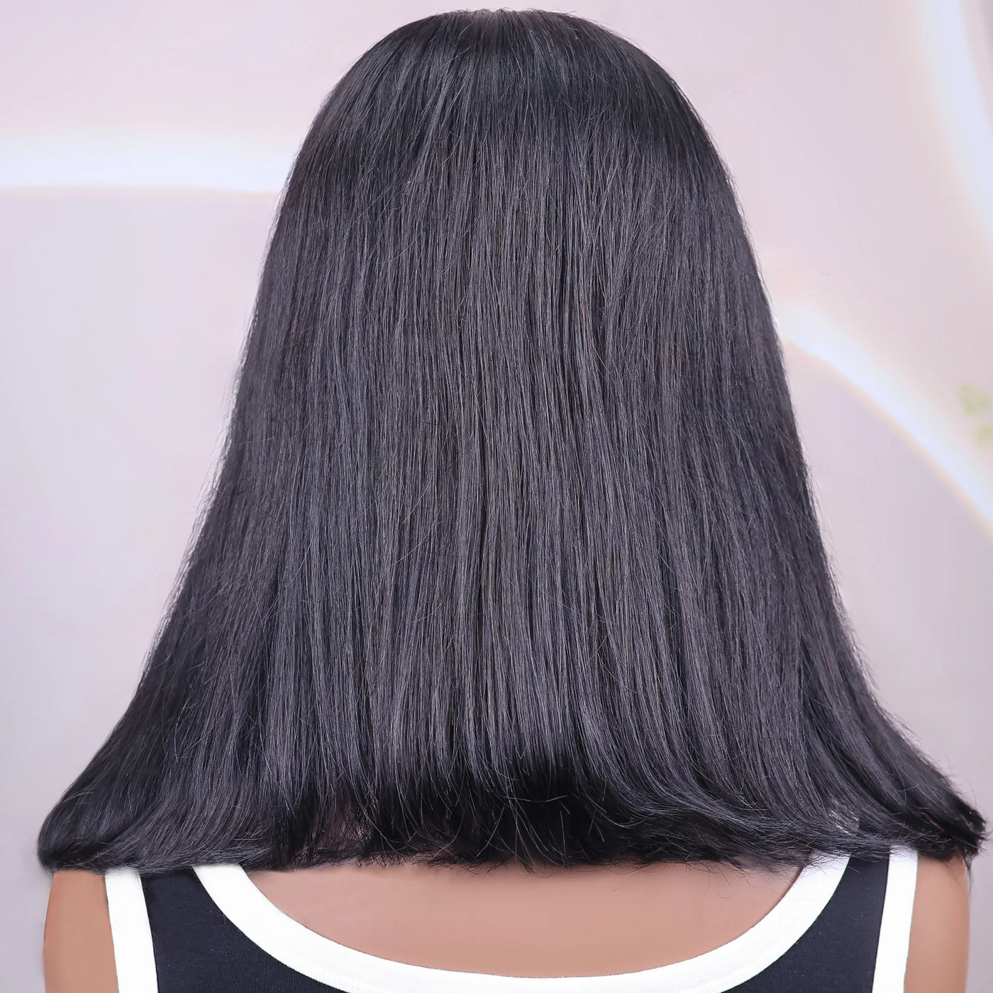 Natural Black Human Hair Short Bob Wigs 200% Density 4x4 Transparent Straight Vietnamese  Human Hair Lace Front Wigs 8-14 inch