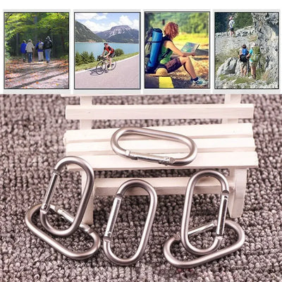 2/5/10pcs Alloy Aluminum Survival Gear Camp Mountaineering Hook Carabiners Carabiner Travel Kit Camping Equipment