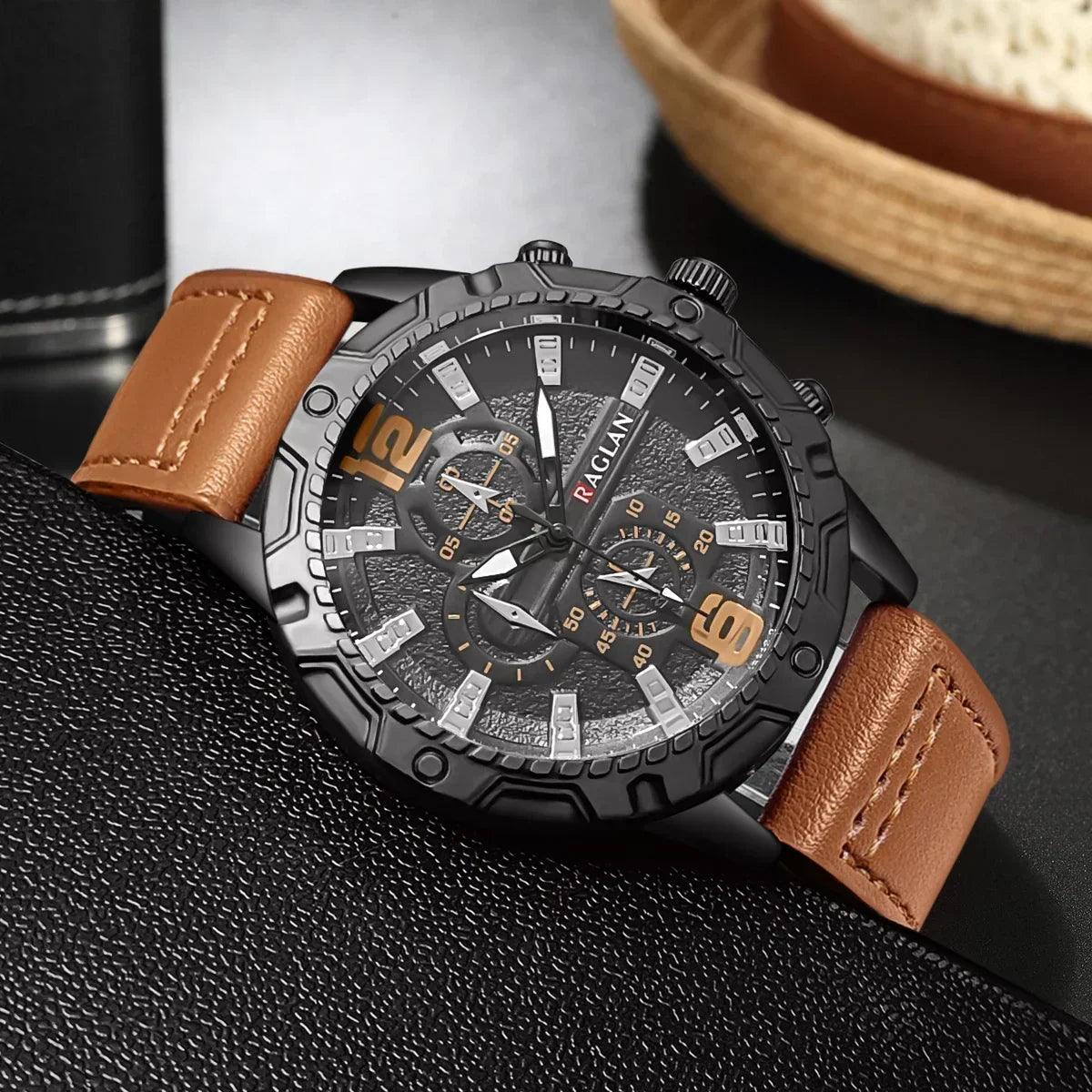 Top brand watch for men fashion watches leather strap clock man wristwatch gift relogio masculino reloj hombres