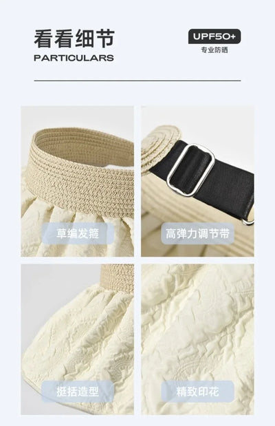 Sunscreen Hat Premium Women's Summer UV Protection Double-sided Shell Hat Sun Hat Empty Top Sun Hat Summer Eaves Hats for Women2