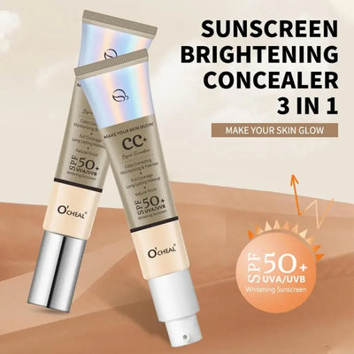 CC Cream With SPF 50 Color Correcting Cream SPF 50 Sunscreen Full Coverage Foundation Lightweight Foundation Moisturizing