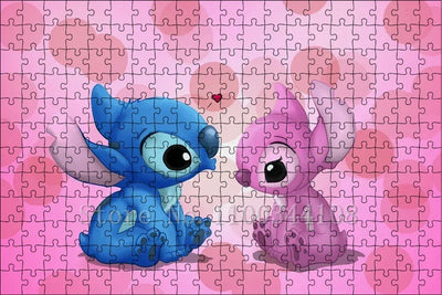 Disney Lilo & Stitch Puzzle Cartoon Movies Children Games Educational Toys 300/500/1000 Pcs Jigsaw Puzzles Adults Decompressing
