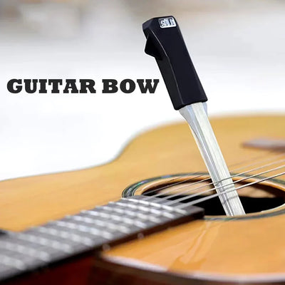 Guitar Bow A/B Double Sided Design Pull Strings& Plug Strings Imitate Violin Cello Sound Small Durable Bow Build in Guitar Picks