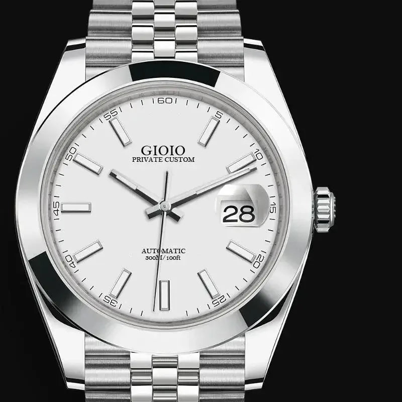 Luxury Watch Man High-end Automatic Self Wind Movement Mechanical Watches Stainless Steel Black White Rose Gold Fashion