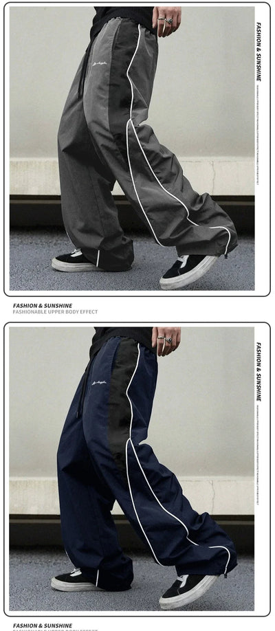 Men Casual Joggers Pants Fashion Streetwear Oversized Sports Wide Leg Pants Hip Hop Y2k Sweatpants High Waist Baggy Trousers