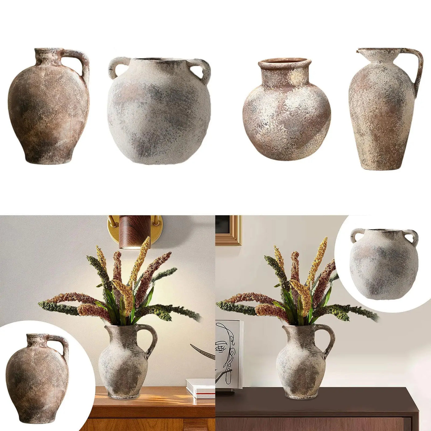 Ceramic Vase Plant Container Home Furnishing Floral Accessory Unique Decorative